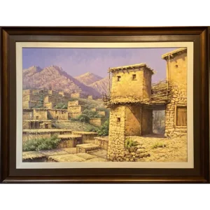 نقاشی رنگ روغن روستای کنگ