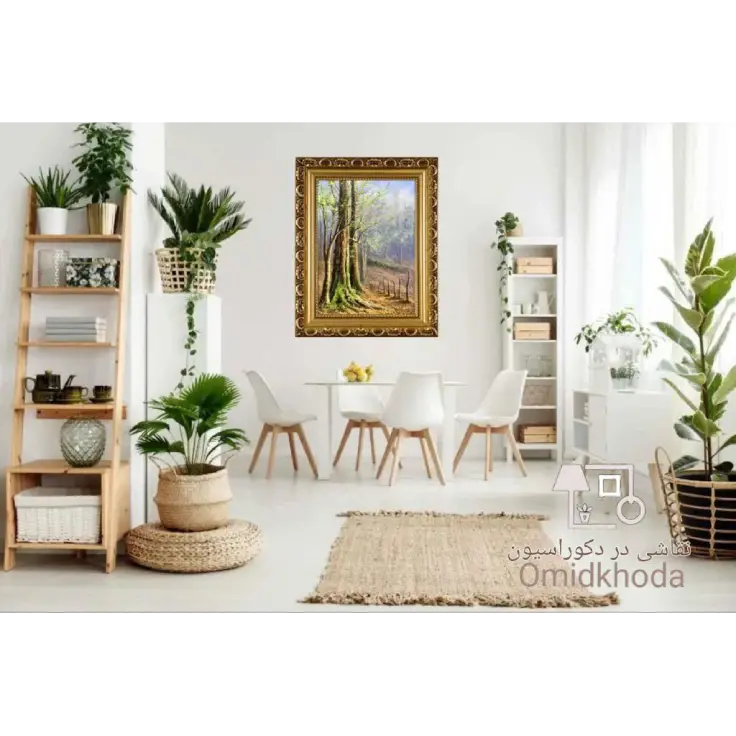 نقاشی رنگ روغن پاییز نمک آبرود