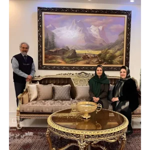 نقاشی رنگ روغن روستا و کوهستان